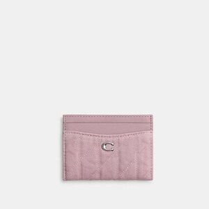 NWT Coach Essential Quilted Denim Card Case | Ballerina Pink